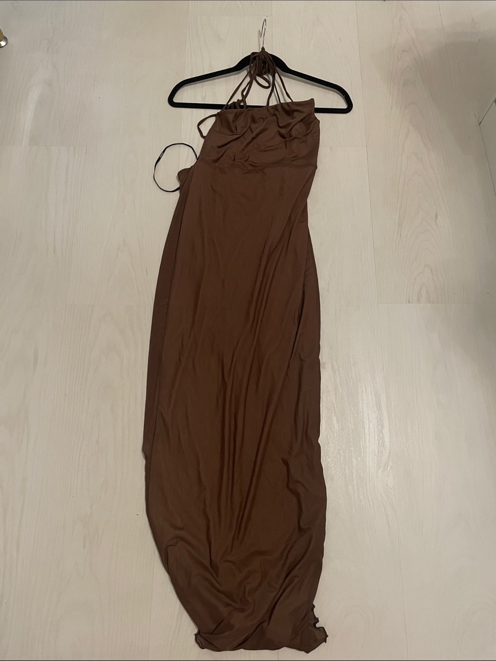 Forever 21 Chocolate Brown Halter Maxi Dress